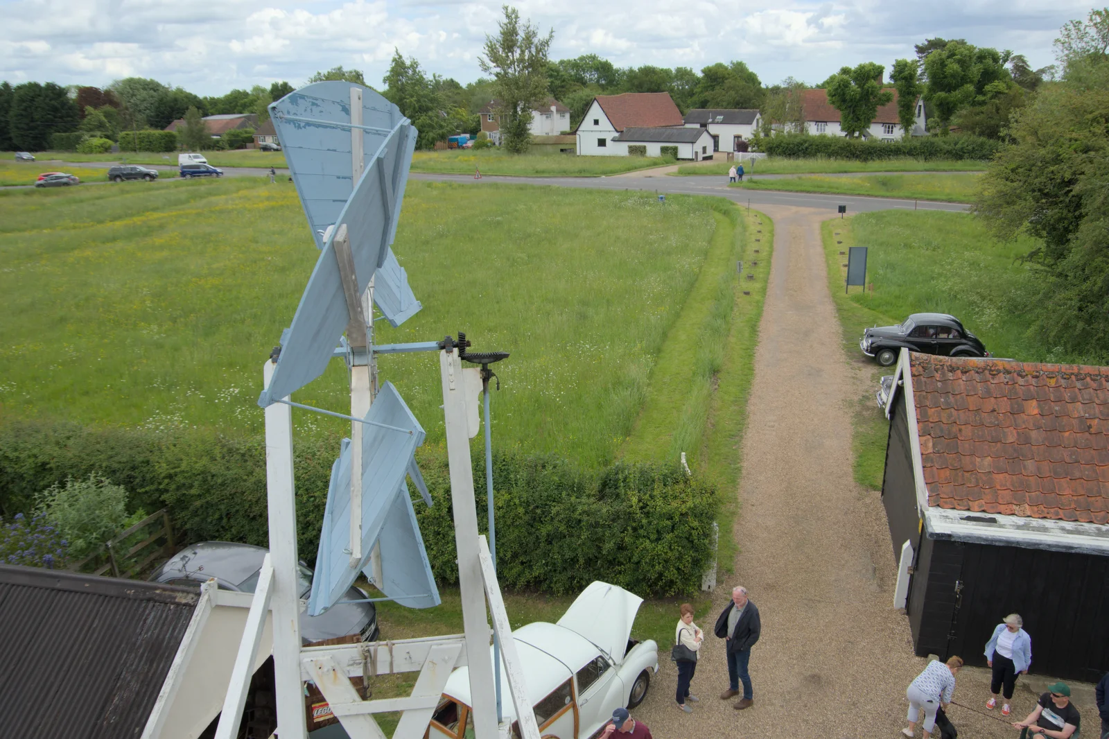 A view from the top of the mill stairs, from Saxtead Mill, Framlingham Gala and Chips on the Beach, Aldeburgh - 27th May 2024