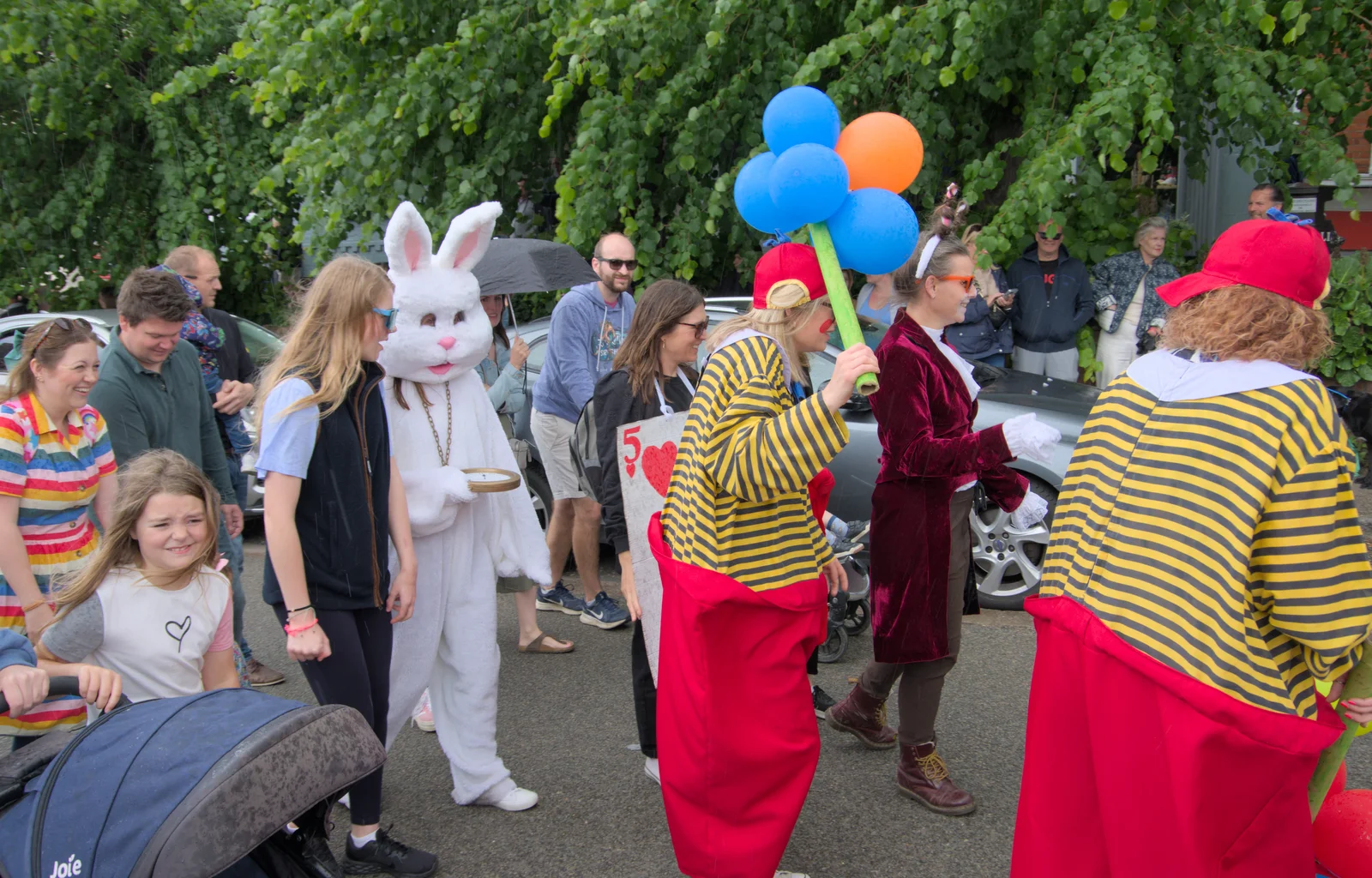 Alice in Wonderland in Framlingham, from Saxtead Mill, Framlingham Gala and Chips on the Beach, Aldeburgh - 27th May 2024