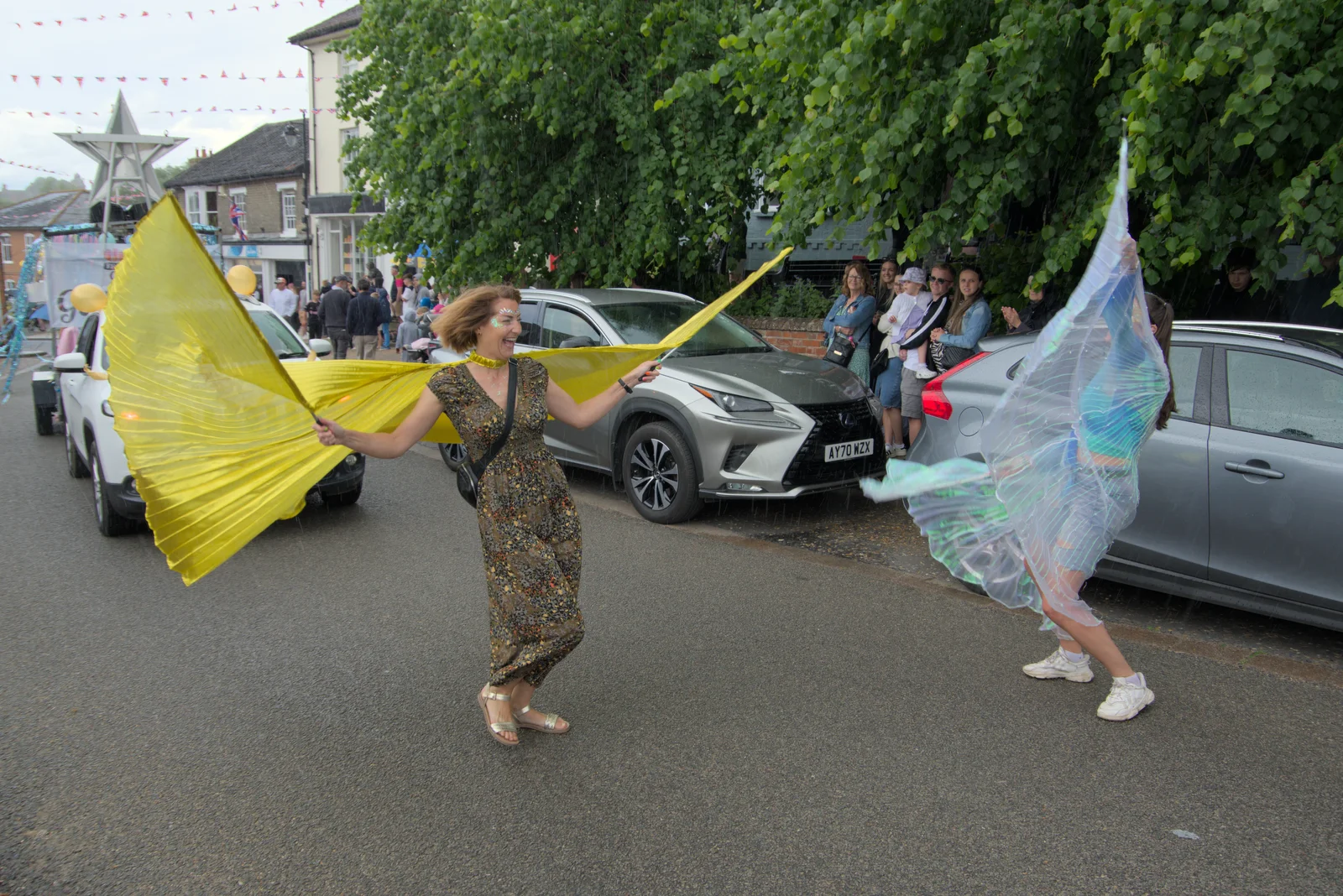 Carnival dancers, from Saxtead Mill, Framlingham Gala and Chips on the Beach, Aldeburgh - 27th May 2024