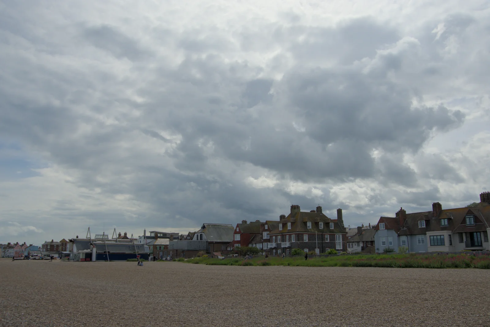 Clouds gather over the town, from Saxtead Mill, Framlingham Gala and Chips on the Beach, Aldeburgh - 27th May 2024