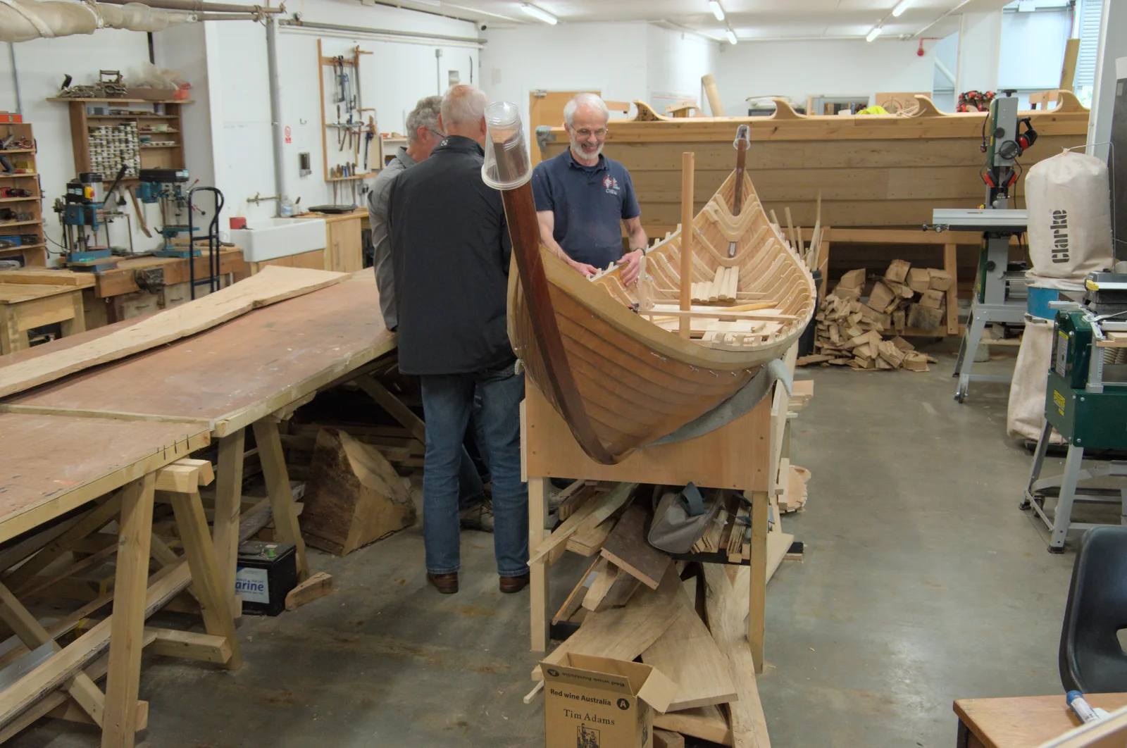 There's a lovely 1:5 model of the ship nearby, from The Sutton Hoo Ship Reconstruction, The Longshed, Woodbridge - 29th May 2024