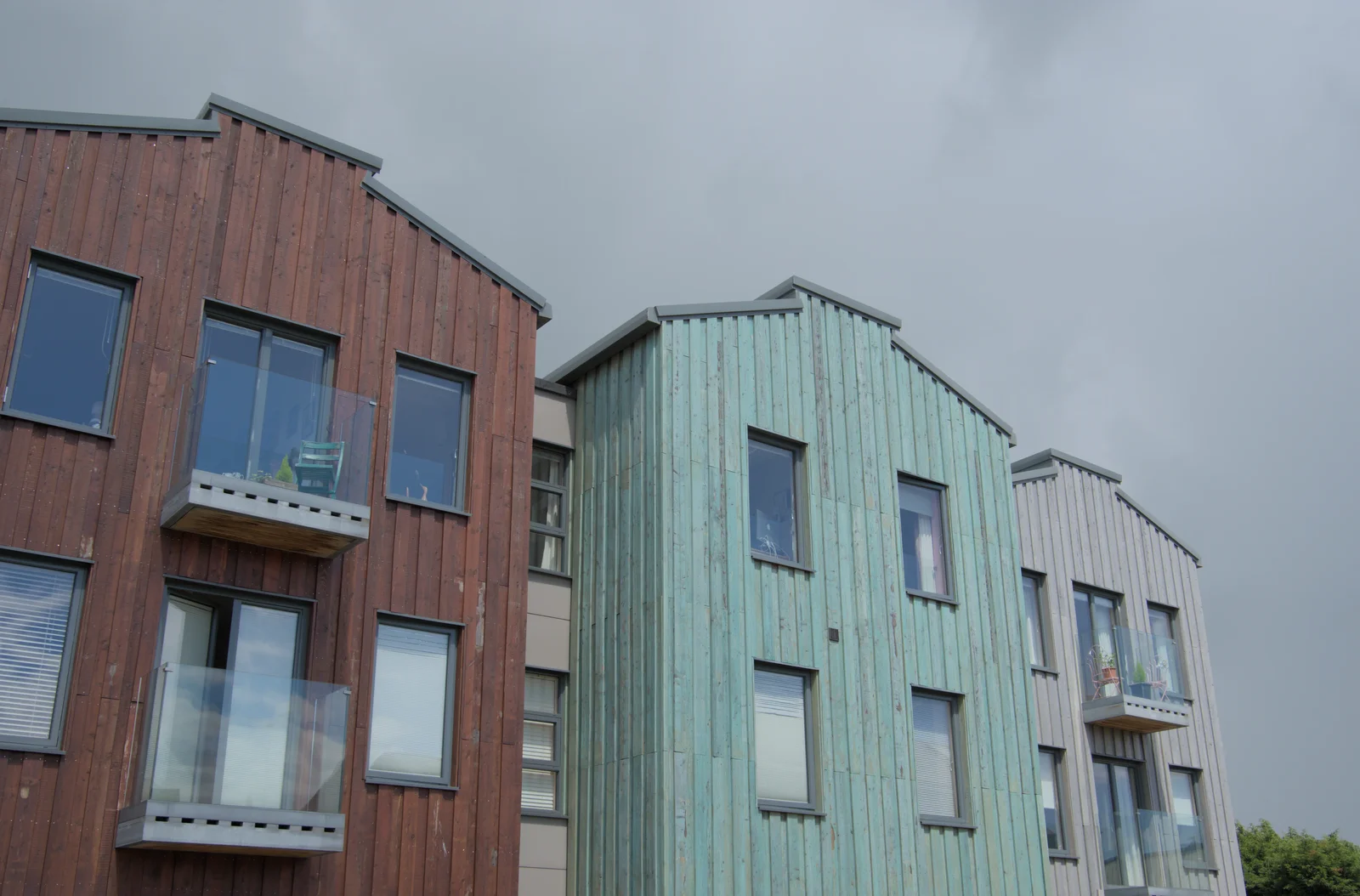 Riverfront houses in Woodbridge, from The Sutton Hoo Ship Reconstruction, The Longshed, Woodbridge - 29th May 2024