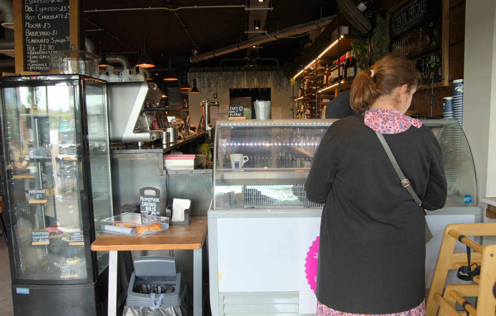 Isobel gets a gelato in Woodyard Pizza, from The Sutton Hoo Ship Reconstruction, The Longshed, Woodbridge - 29th May 2024