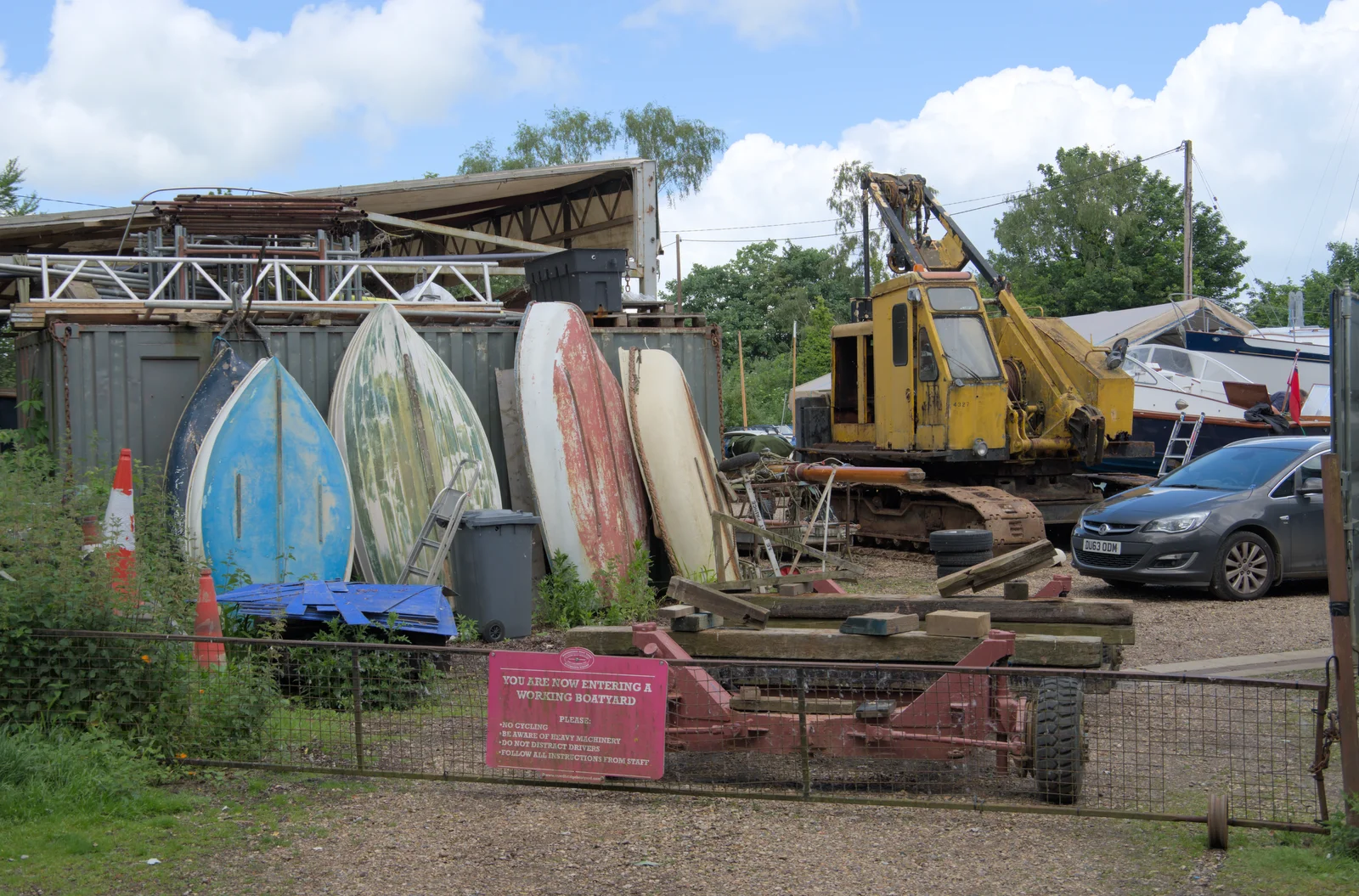 Another boatyard, from The Sutton Hoo Ship Reconstruction, The Longshed, Woodbridge - 29th May 2024