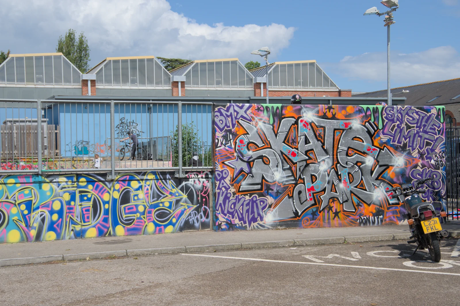 Graffiti at the skate park, from The Sutton Hoo Ship Reconstruction, The Longshed, Woodbridge - 29th May 2024