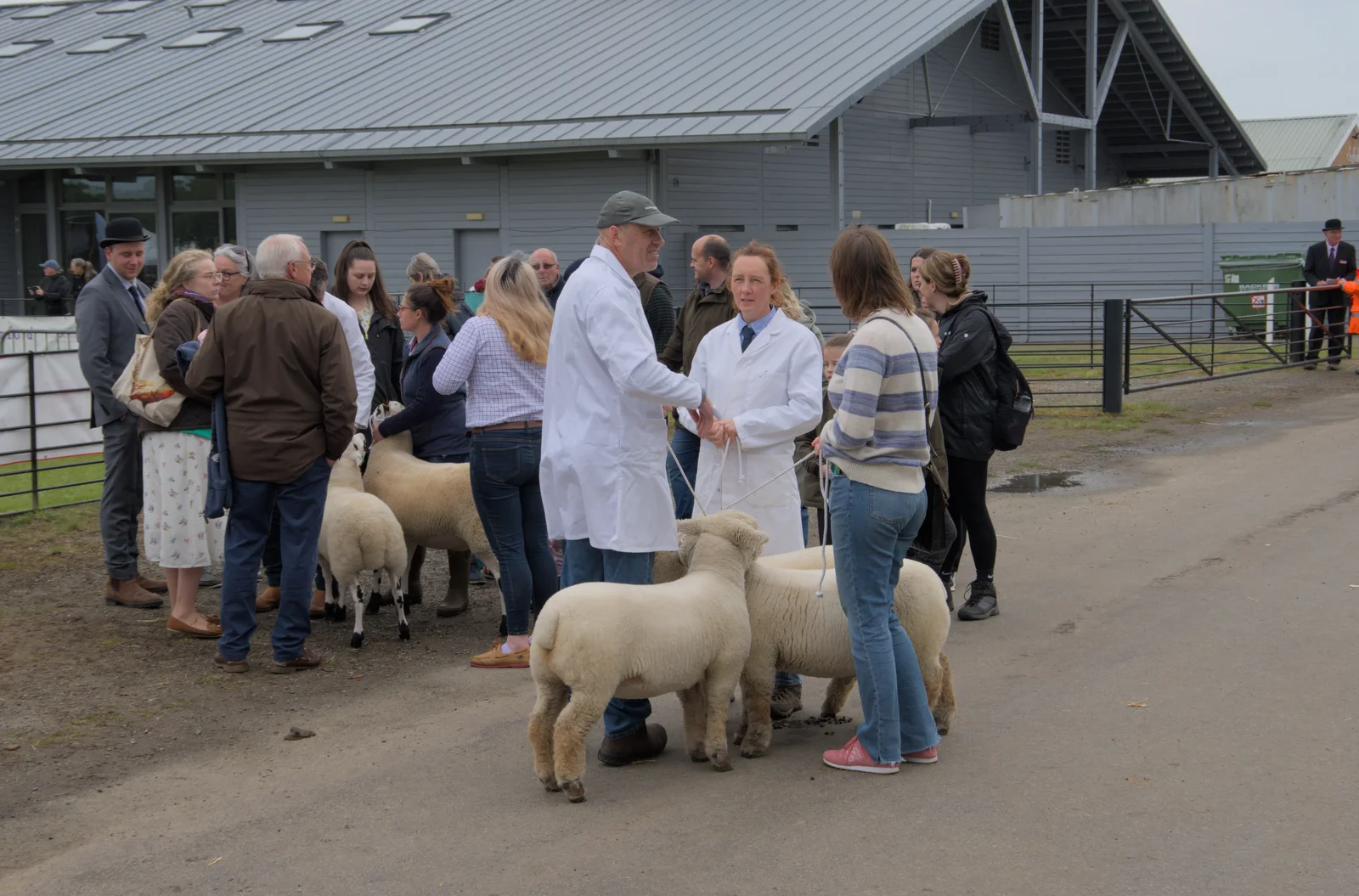 Sheep people mingle outside the show ring, from Fred and the SYWO at the Suffolk Show, Trinity Park, Ipswich - 30th May 2024