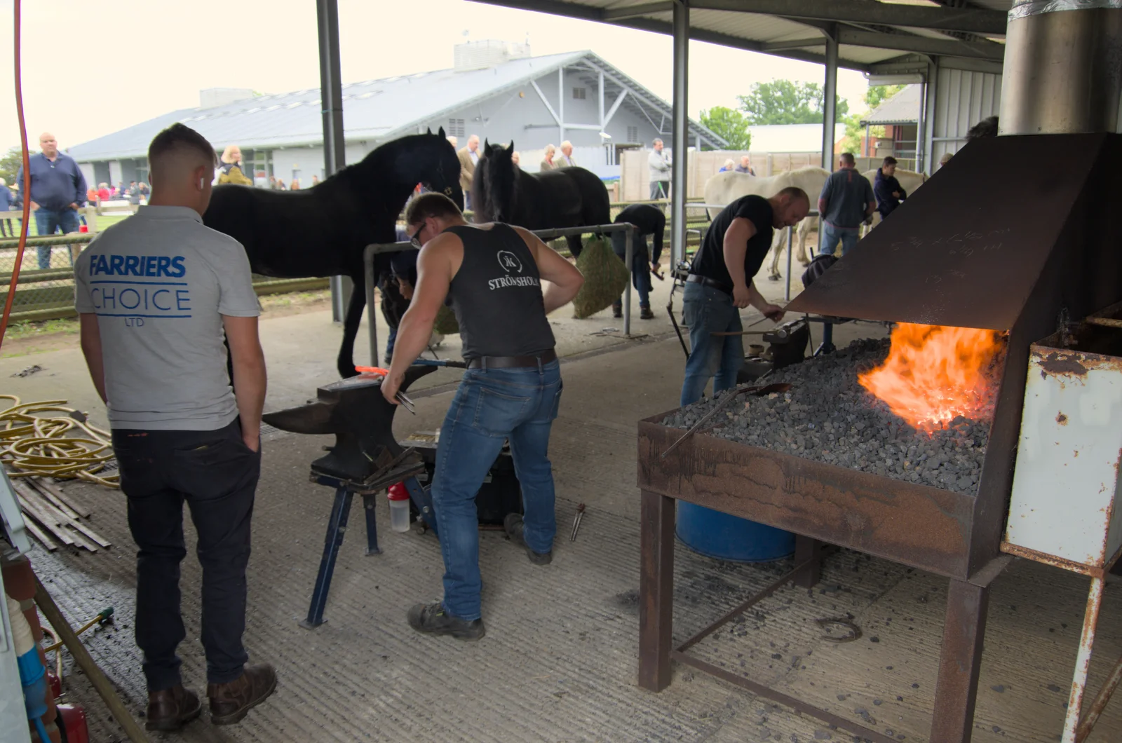 It's hot in the shed, with twelve furnaces, from Fred and the SYWO at the Suffolk Show, Trinity Park, Ipswich - 30th May 2024