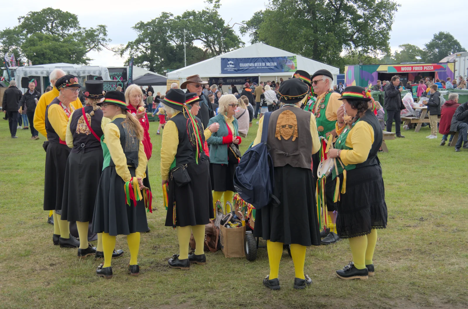 A Morris group has finished its set, from Fred and the SYWO at the Suffolk Show, Trinity Park, Ipswich - 30th May 2024