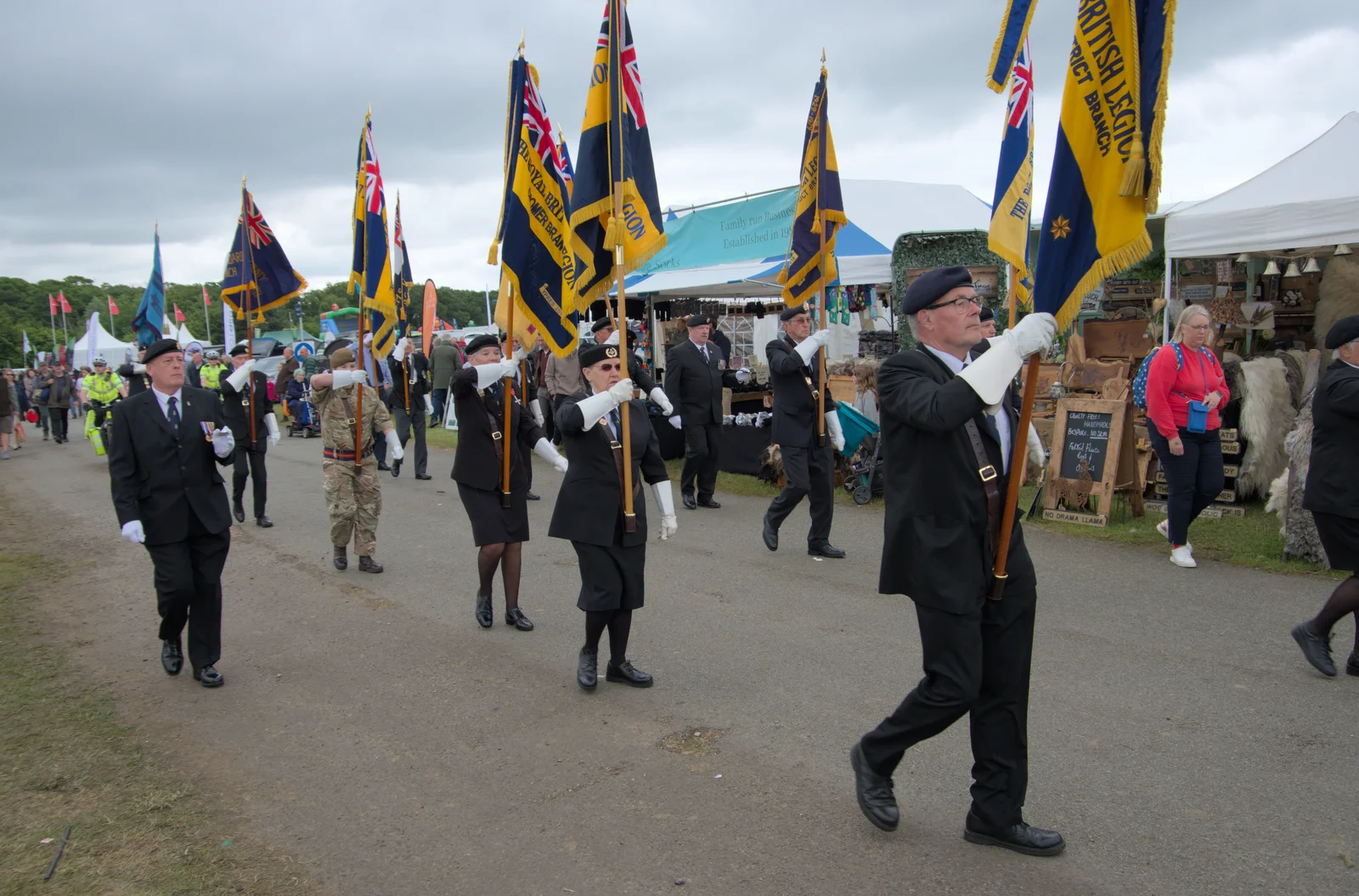 The Royal British Legion is on the march, from Fred and the SYWO at the Suffolk Show, Trinity Park, Ipswich - 30th May 2024