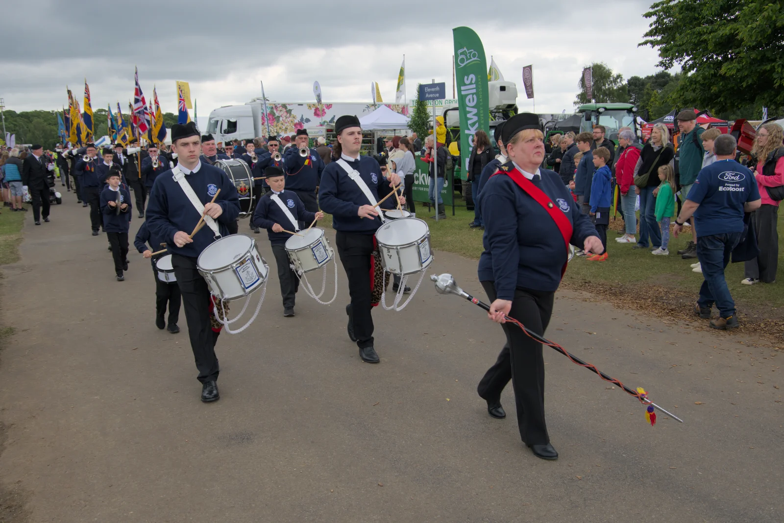 At the head of the march, from Fred and the SYWO at the Suffolk Show, Trinity Park, Ipswich - 30th May 2024