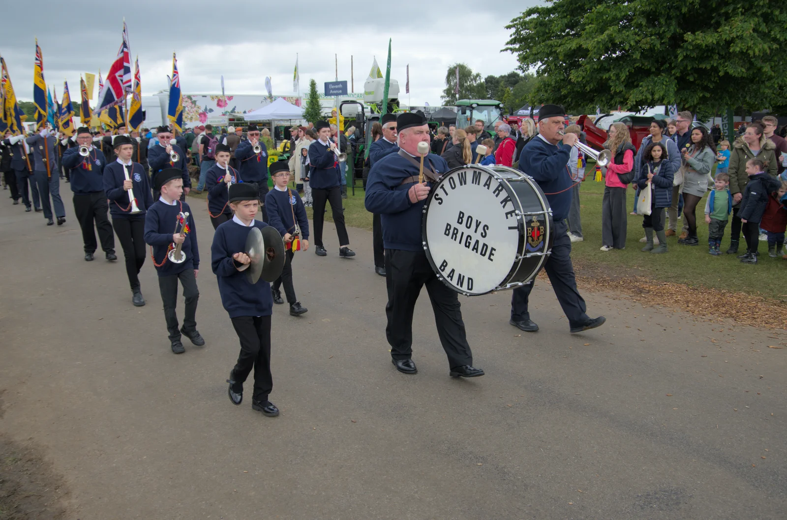 The Stowmarket Boys Brigade Band in action, from Fred and the SYWO at the Suffolk Show, Trinity Park, Ipswich - 30th May 2024