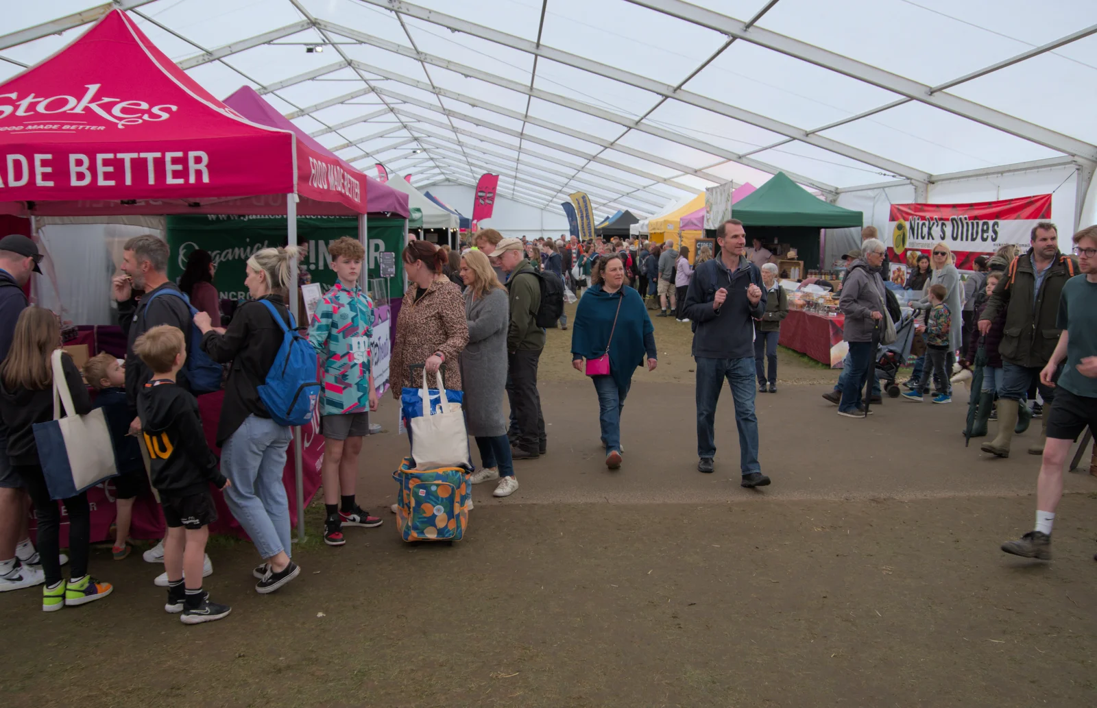 We visit the food tent for a bit, from Fred and the SYWO at the Suffolk Show, Trinity Park, Ipswich - 30th May 2024