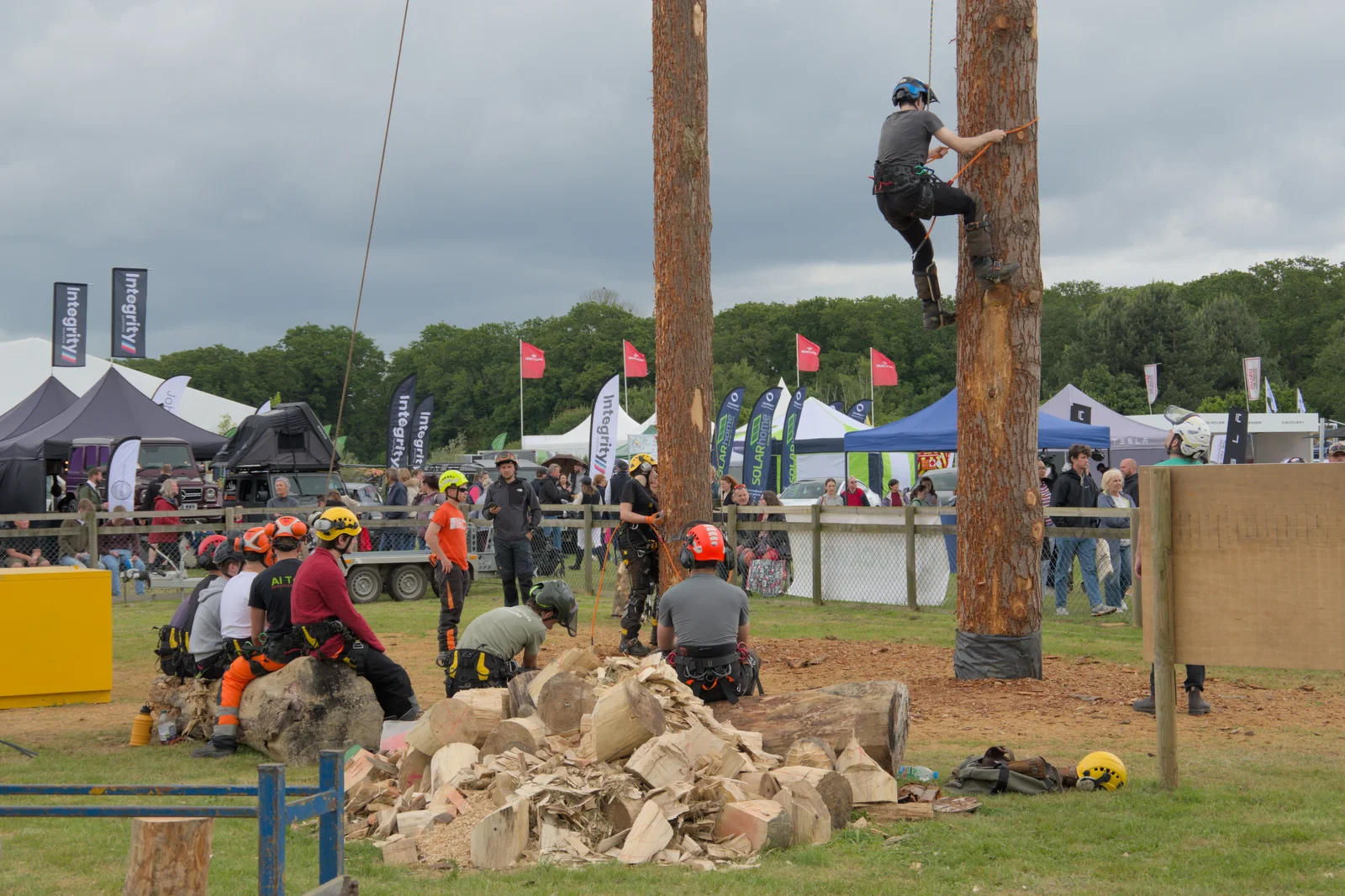 More climbers wait their turn, from Fred and the SYWO at the Suffolk Show, Trinity Park, Ipswich - 30th May 2024