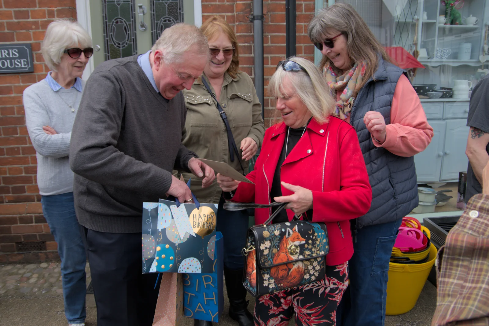 More presents are handed over, from Ollie's 70th Birthday, The Handyman, Eye, Suffolk - 1st June 2024