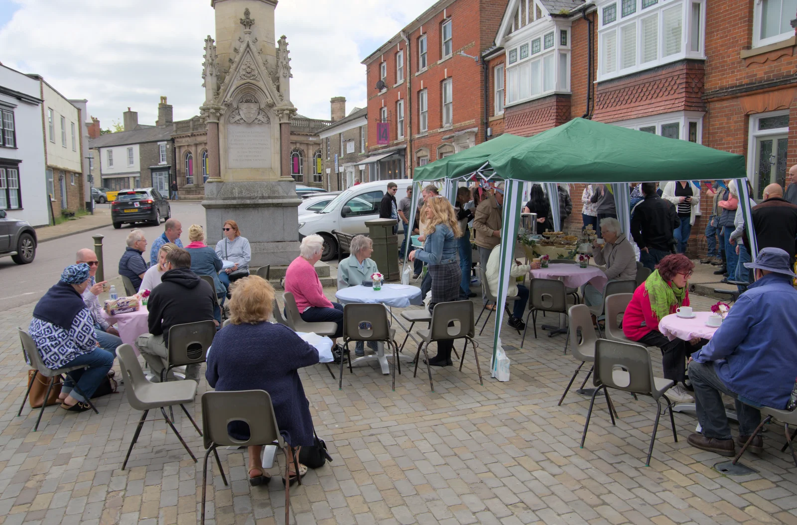 The scene by the Kerrison Memorial, from Ollie's 70th Birthday, The Handyman, Eye, Suffolk - 1st June 2024