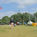 Isobel wanders off with a folding chair, Sailing at the Lake, and the GSB at Mellis, Suffolk - 6th June 2024