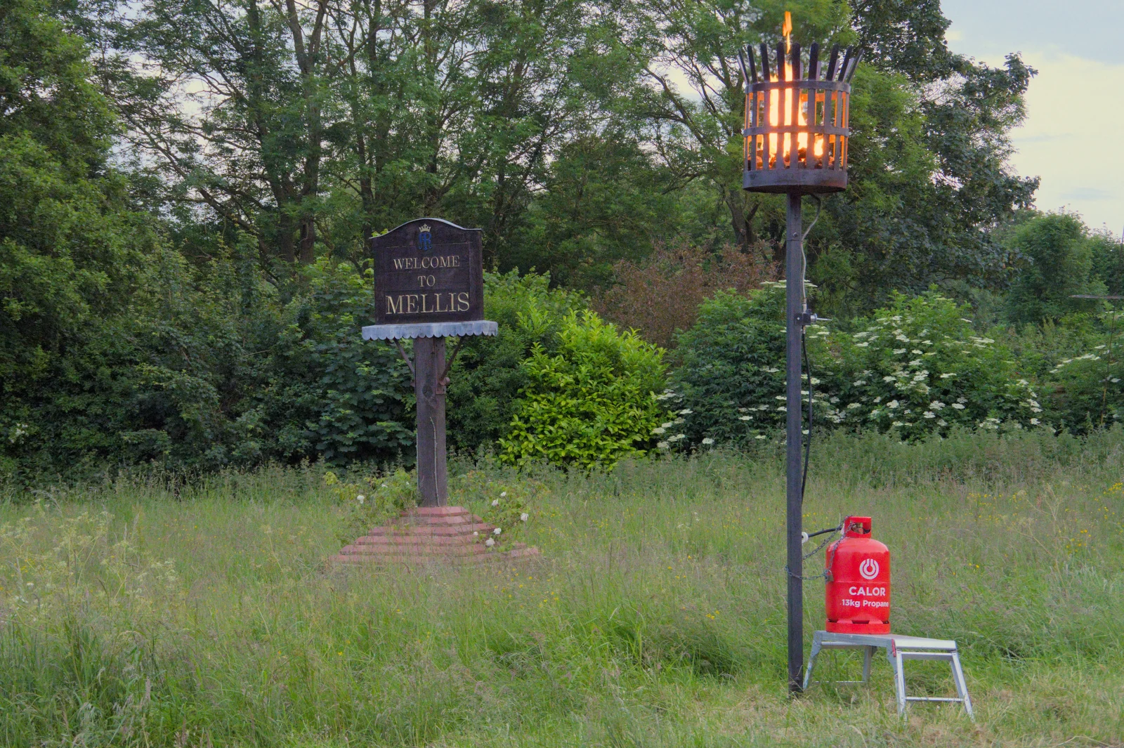 The beacon is well alight , from Sailing at the Lake, and the GSB at Mellis, Suffolk - 6th June 2024