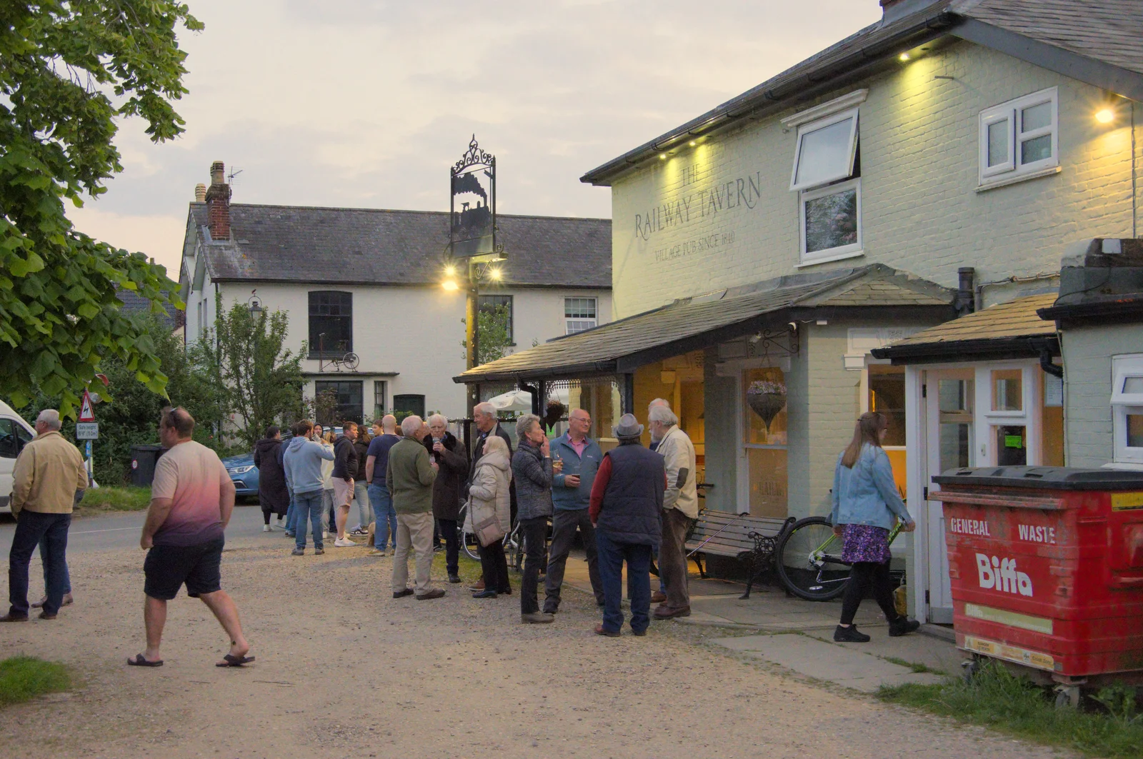 Outside the Railway Tavern in Mellis, from Sailing at the Lake, and the GSB at Mellis, Suffolk - 6th June 2024