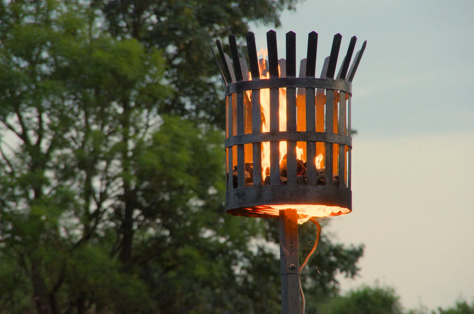 The fire spreads out of the bottom of the beacon, from Sailing at the Lake, and the GSB at Mellis, Suffolk - 6th June 2024