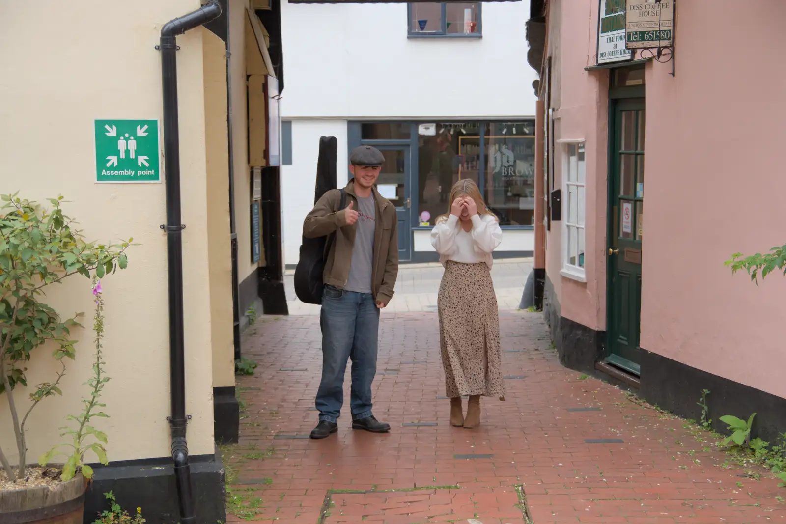 Holly gets bashful, from A "Once" Photoshoot, Diss, Norfolk - 8th June 2024