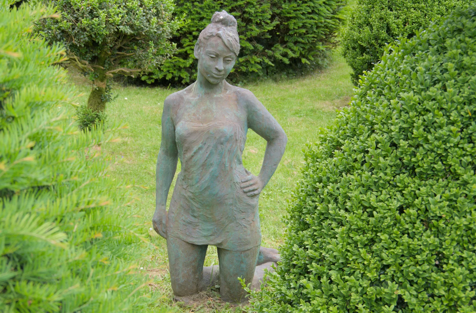 There's another statue of a dancer, from Open Gardens, Eye, Suffolk - 9th June 2024