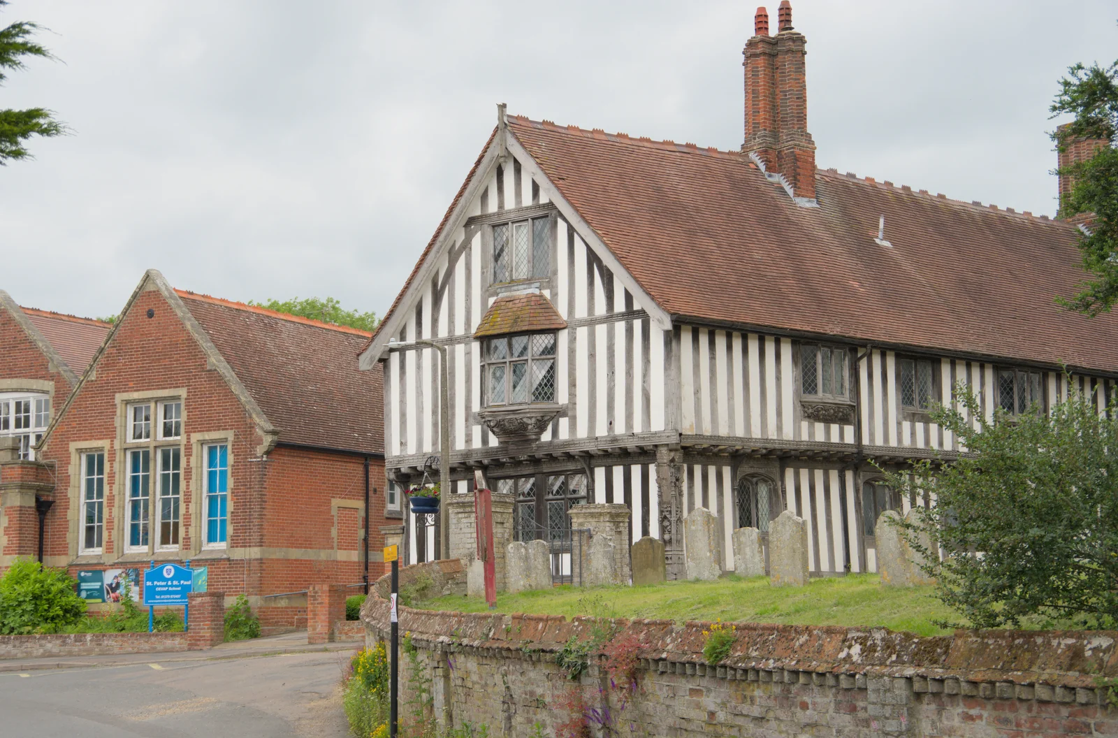 The school and guildhall, from Open Gardens, Eye, Suffolk - 9th June 2024