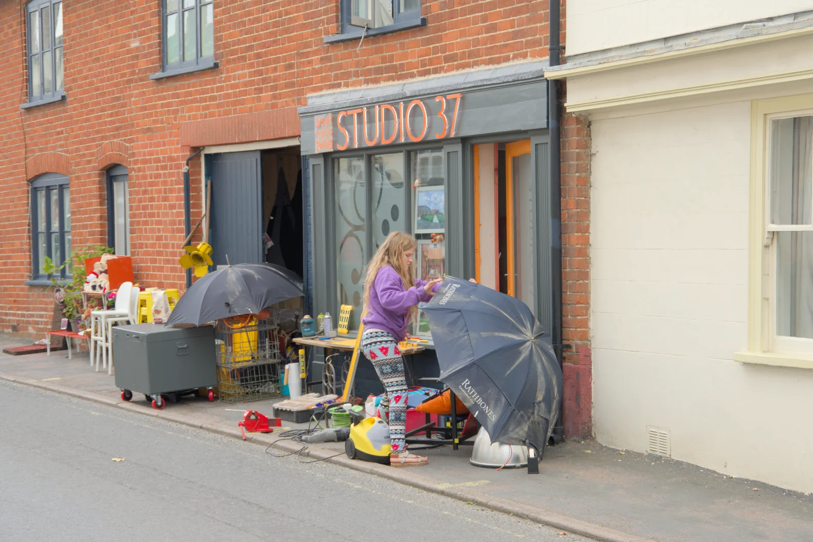 There's a 'yard sale' outside Studio 37, from Open Gardens, Eye, Suffolk - 9th June 2024