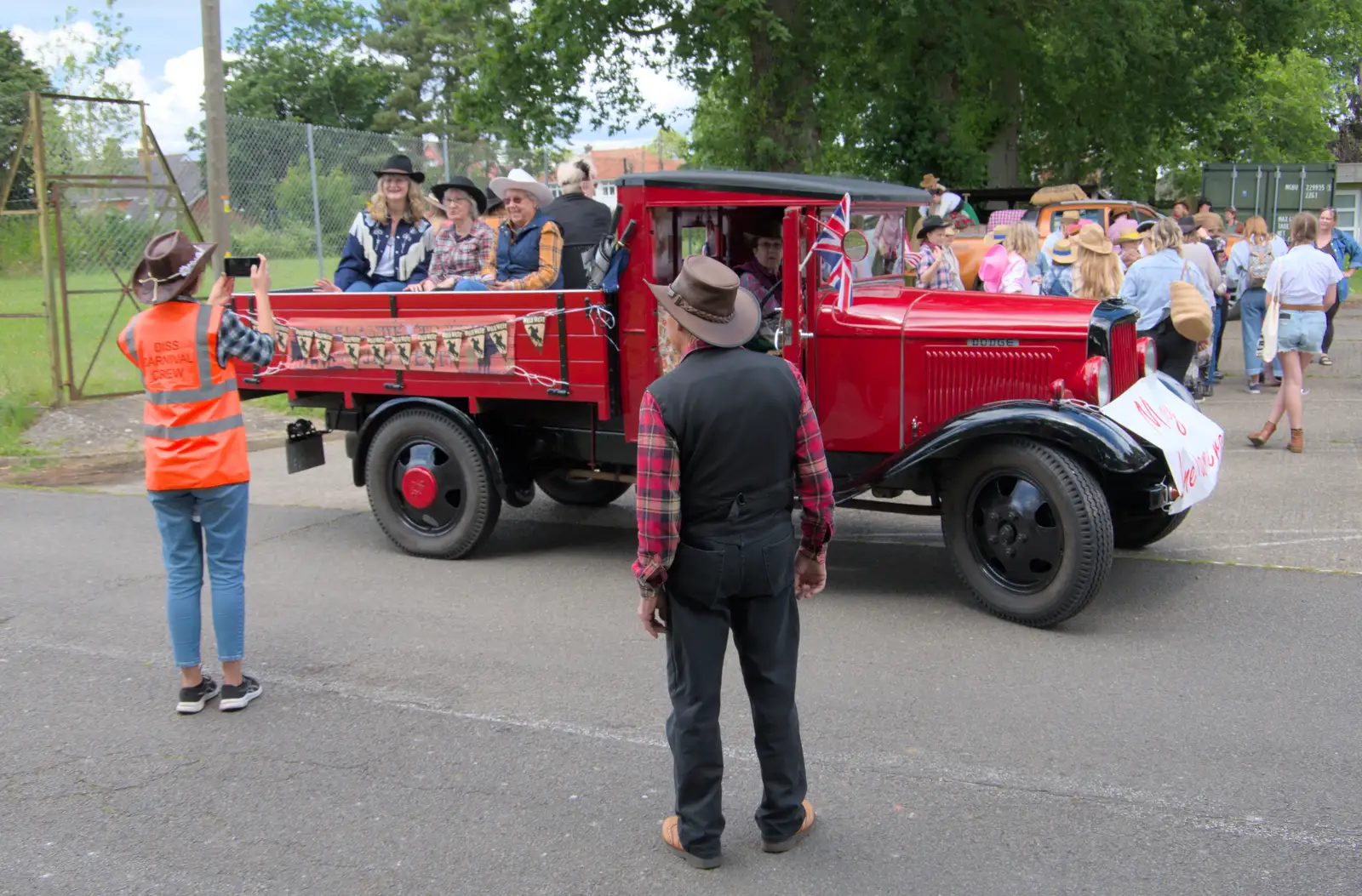 An old-timey van , from The Carnival Procession, Diss, Norfolk - 16th June 2024