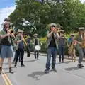 East Angles Brass Band heads the parade off, The Carnival Procession, Diss, Norfolk - 16th June 2024