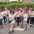 The Tribe All gang gives a wave, The Carnival Procession, Diss, Norfolk - 16th June 2024