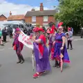 A very purple group passes by, The Carnival Procession, Diss, Norfolk - 16th June 2024