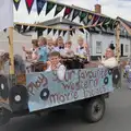 A trailer of school kids, The Carnival Procession, Diss, Norfolk - 16th June 2024