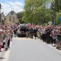 There's a big crowd at the bottom of Mere Street, The Carnival Procession, Diss, Norfolk - 16th June 2024