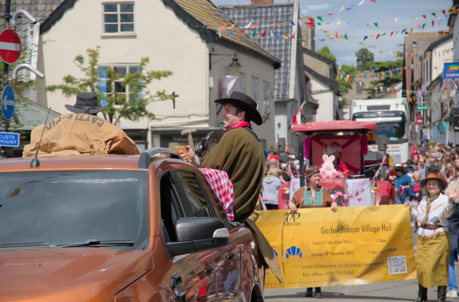 Cathal on Mere Street, from The Carnival Procession, Diss, Norfolk - 16th June 2024