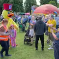 The Diss Mascot does the rounds for photos, The Carnival Procession, Diss, Norfolk - 16th June 2024