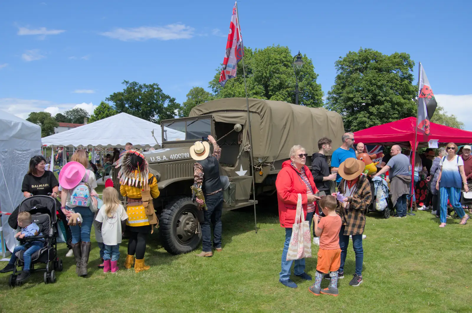 A US Army truck, from The Carnival Procession, Diss, Norfolk - 16th June 2024