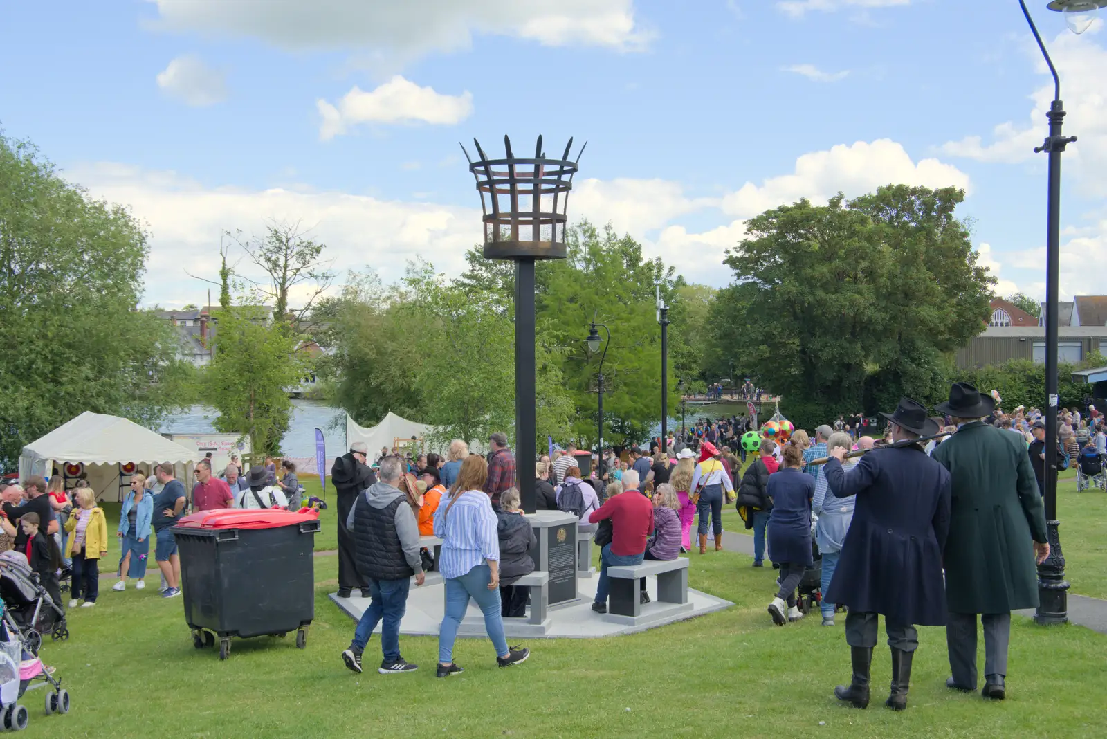 The new D-Day 80 Beacon, from The Carnival Procession, Diss, Norfolk - 16th June 2024