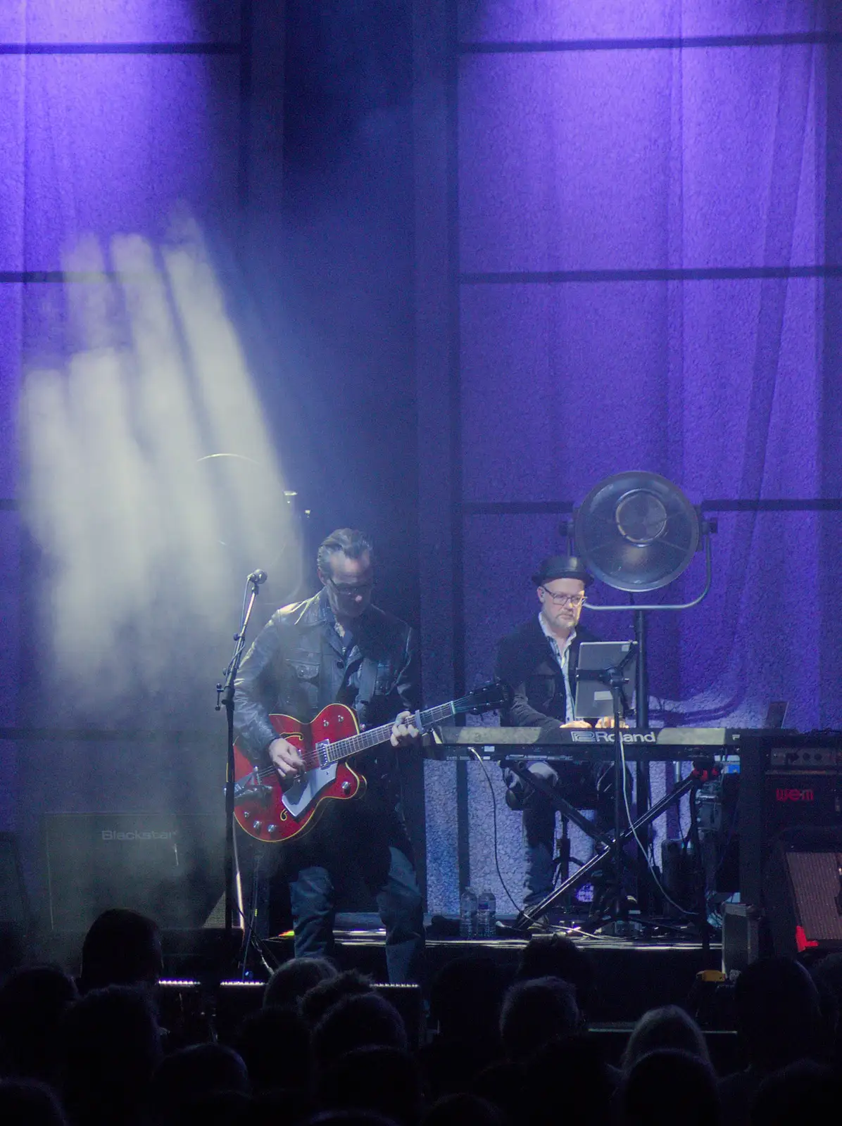 Another guitarist and the keyboard player, from Mama Afrika, and Richard Hawley at the UEA, Norwich - 16th June 2024