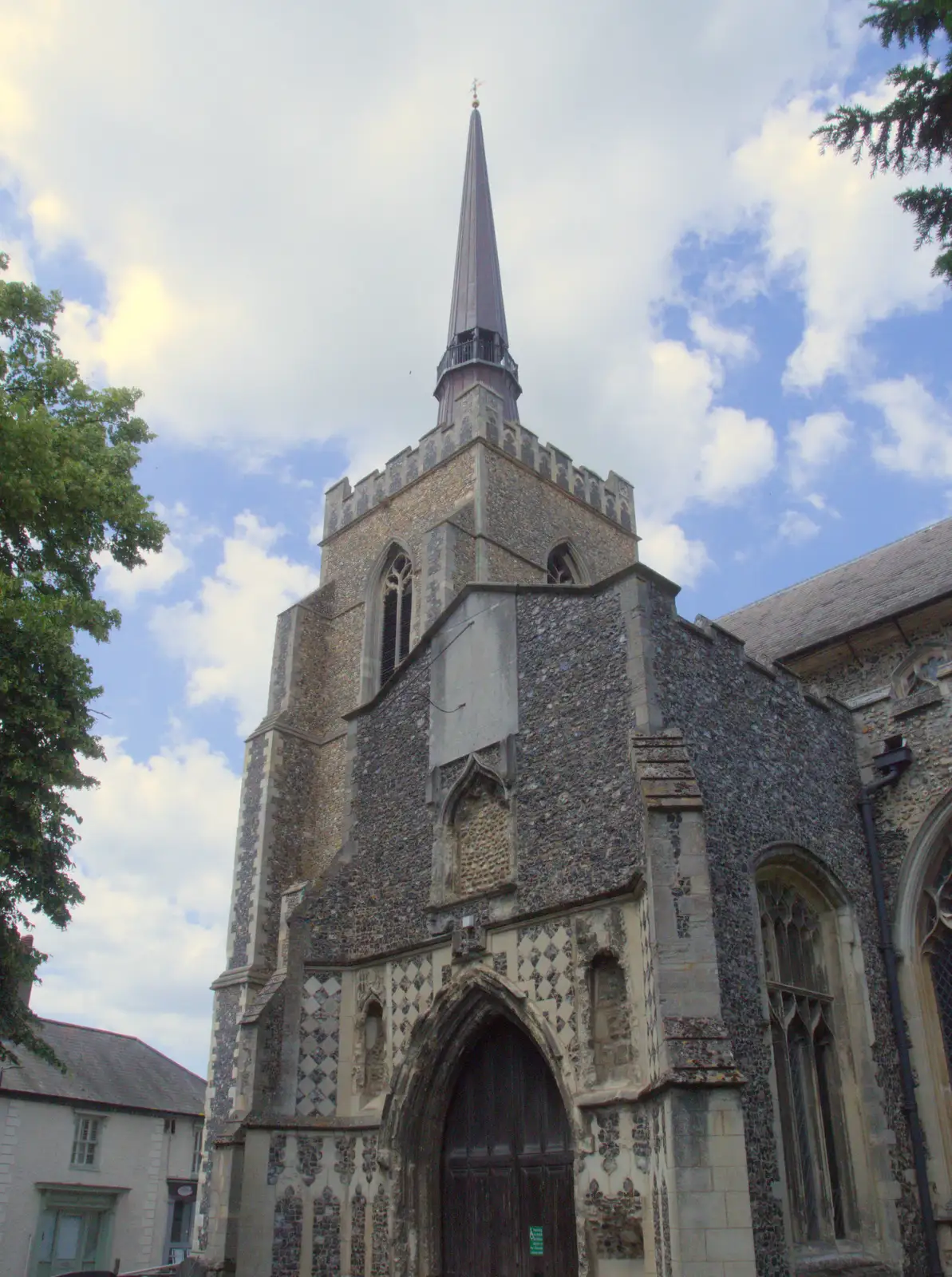 The unusual spirelet of St. Peter's and St. Mary's, from The BSCC at Finningham, and Stowmarket Teeth, Suffolk - 21st June 2024