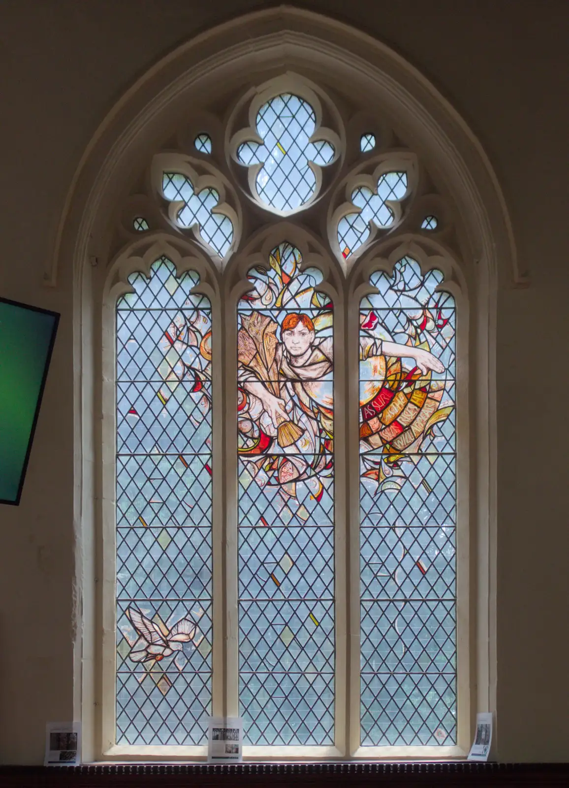 Unusual stained glass by Helen Whittaker, from The BSCC at Finningham, and Stowmarket Teeth, Suffolk - 21st June 2024