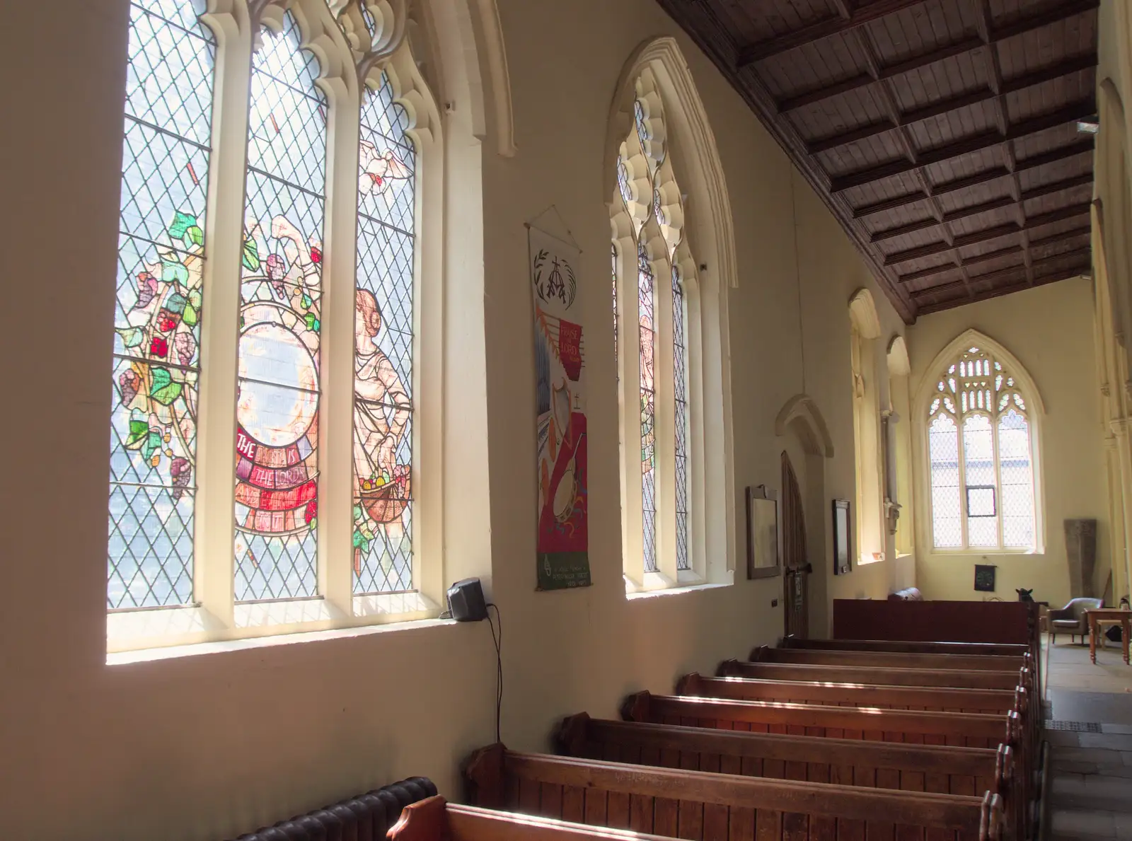 Bright windows in the south-east of the church, from The BSCC at Finningham, and Stowmarket Teeth, Suffolk - 21st June 2024