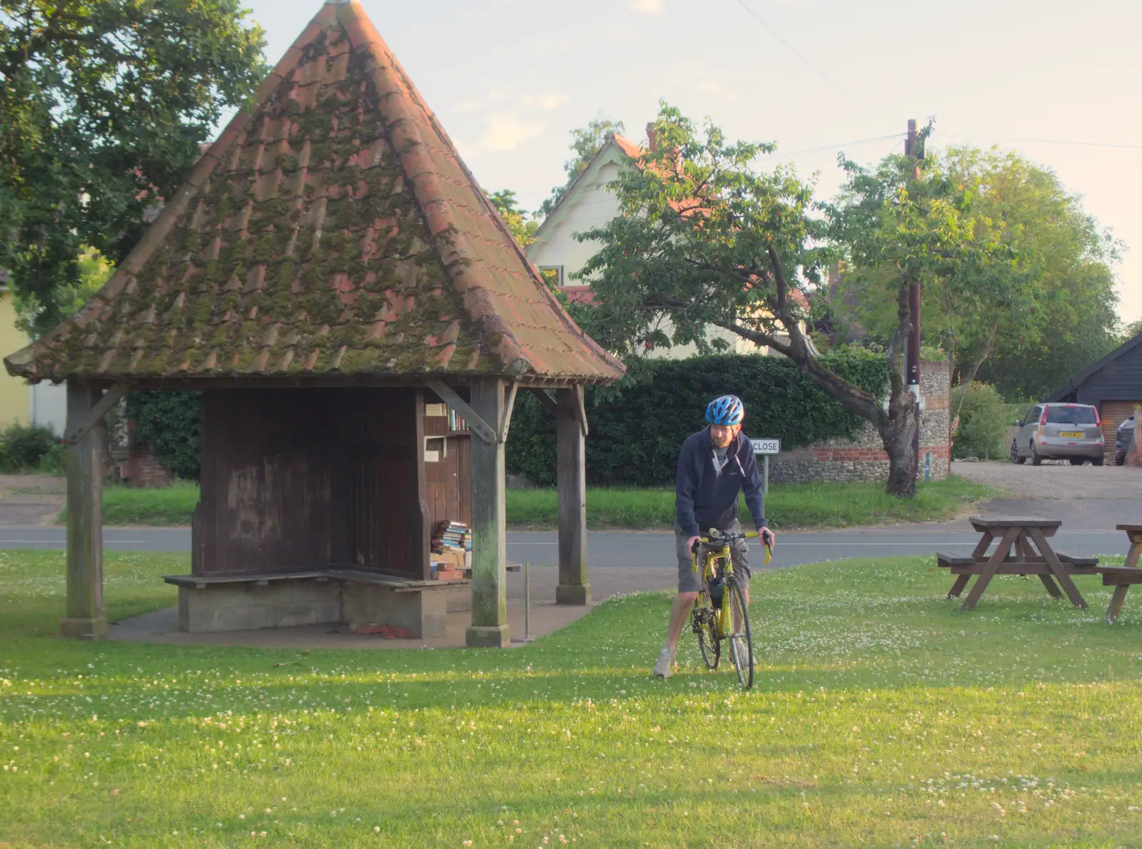 The Boy Phil checks the book stall out, from The BSCC at Redgrave, Noctilucent Clouds and a Village Hall Party, Brome - 29th June 2024