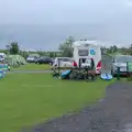 Fred roams around a wet campsite, Eye Karate Kamp, Southwold Harbour, Suffolk - 6th July 2024