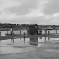 The ferry hut is surrounded by water, Eye Karate Kamp, Southwold Harbour, Suffolk - 6th July 2024