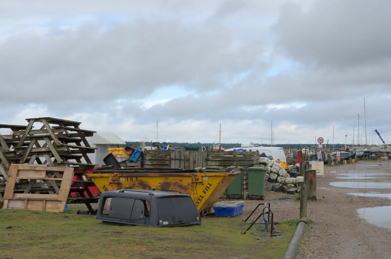 A Truckman top has been abandoned, from Eye Karate Kamp, Southwold Harbour, Suffolk - 6th July 2024