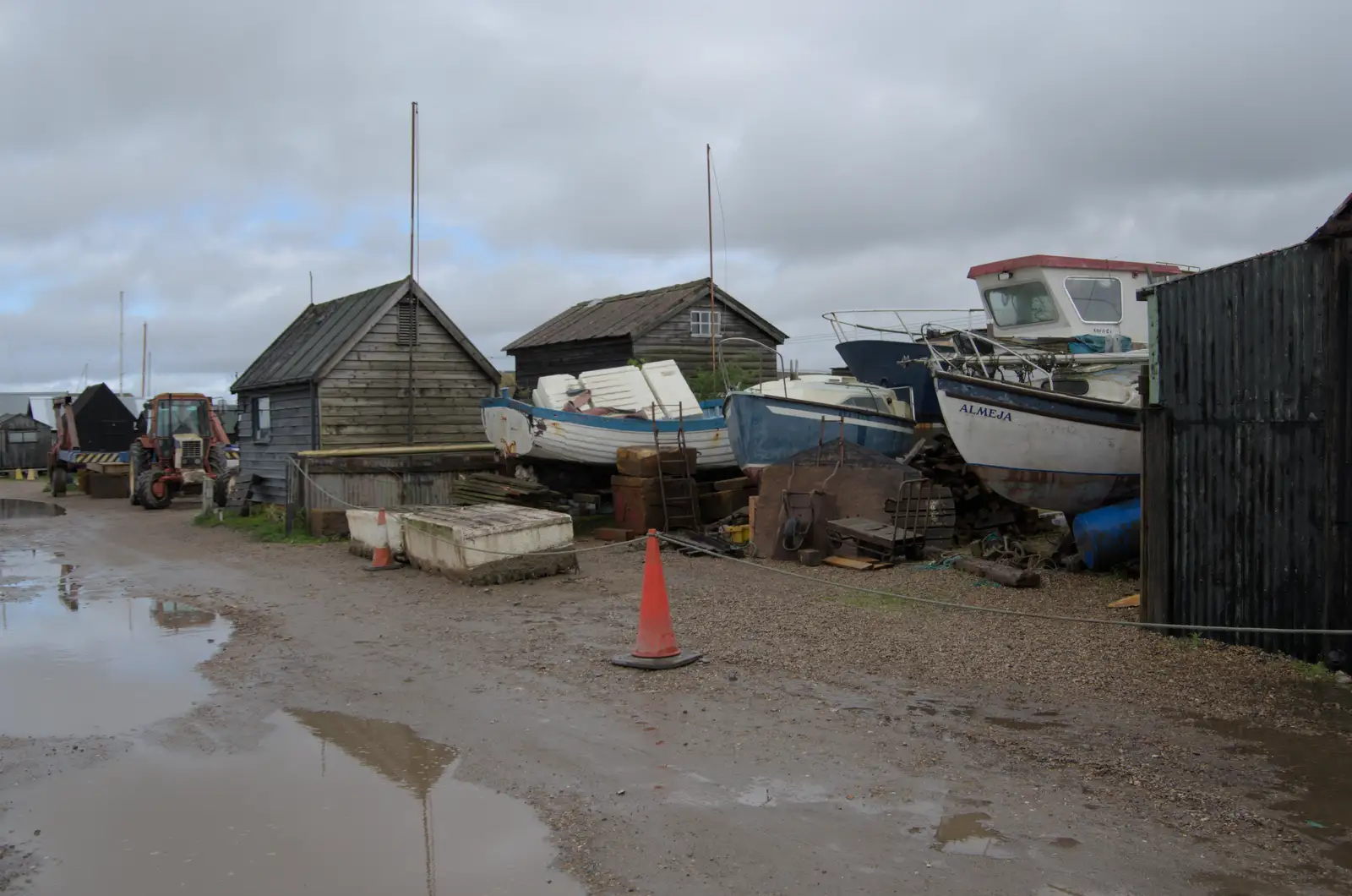 A lone traffic cone, from Eye Karate Kamp, Southwold Harbour, Suffolk - 6th July 2024