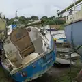 A destroyed yacht, Eye Karate Kamp, Southwold Harbour, Suffolk - 6th July 2024