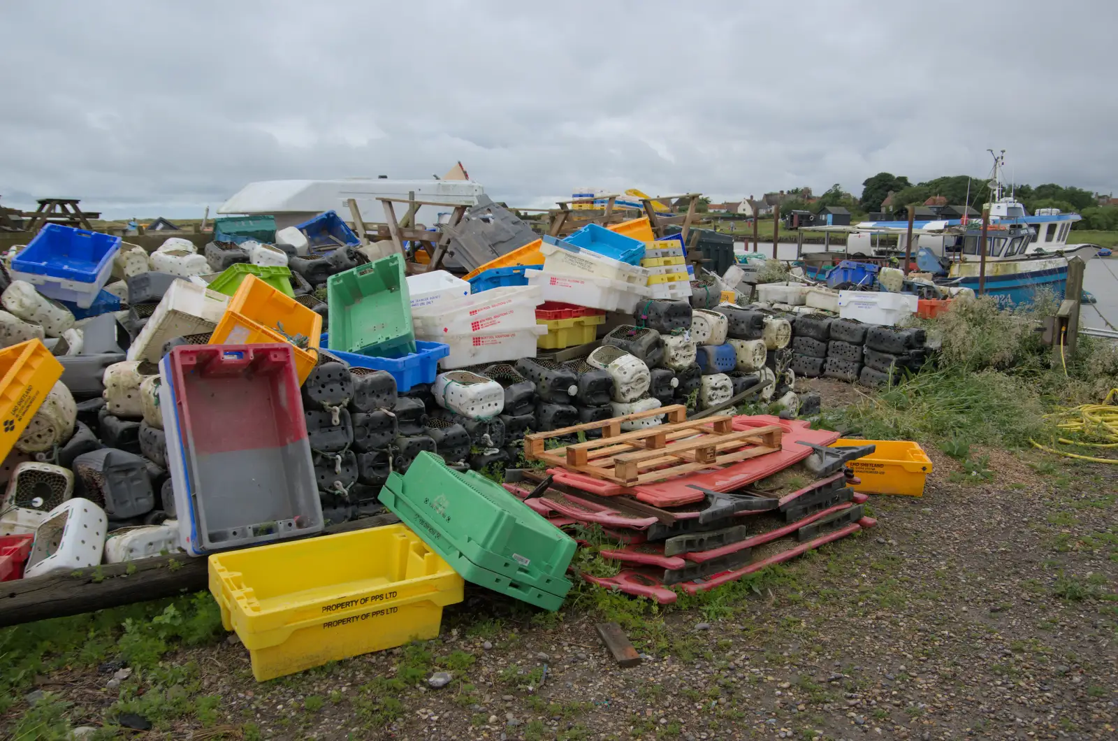 A pile of fishing detritus, from Eye Karate Kamp, Southwold Harbour, Suffolk - 6th July 2024