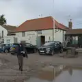 Harry in front of the Harbour Inn, Eye Karate Kamp, Southwold Harbour, Suffolk - 6th July 2024