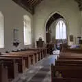 Looking east up the nave of St. Nicholas, A Return to Bedfield and the Church of St. Nicholas, Suffolk - 11th July 2024